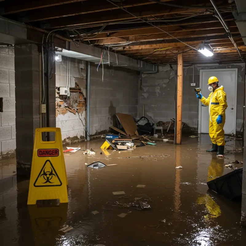 Flooded Basement Electrical Hazard in Moapa Valley, NV Property